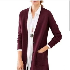J. Jill burgundy cardigan